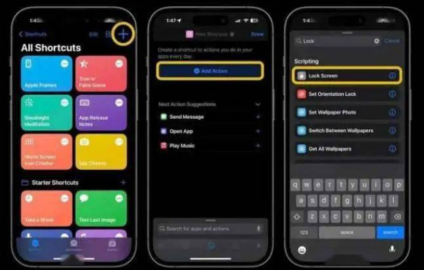 西沙苹果14锁屏维修店分享iPhone14升级iOS16.4后如何创建锁屏快捷方式 